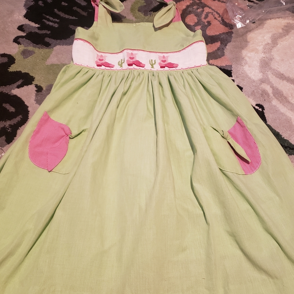 Smocked cowgirl dress
